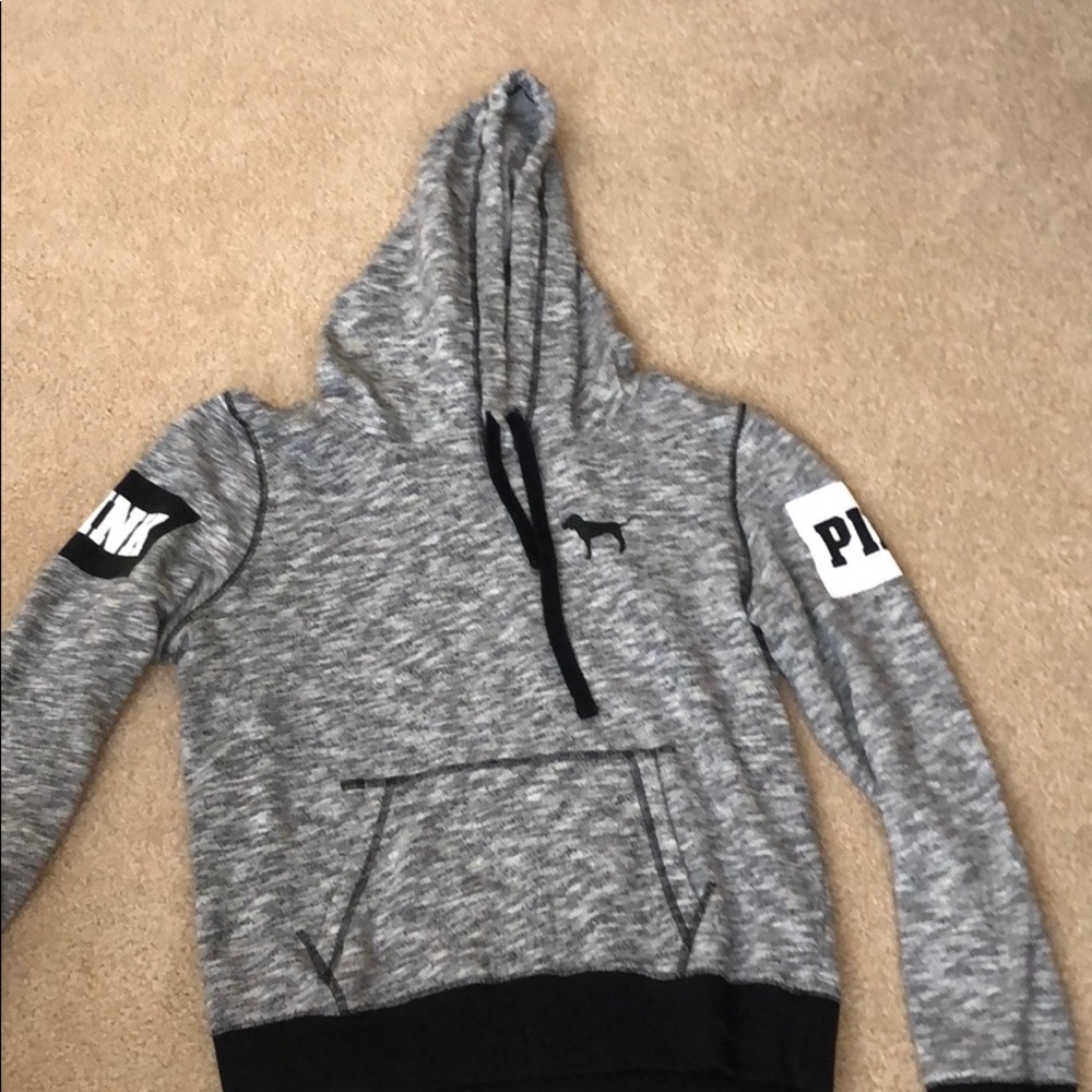 “Pink” black/grey hoodie